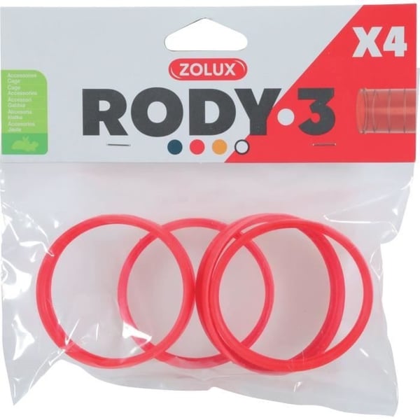 Liittimet Rody3-jyrsijähäkkiin - ZOLUX - Roylounge - Grenadine - 4 kpl
