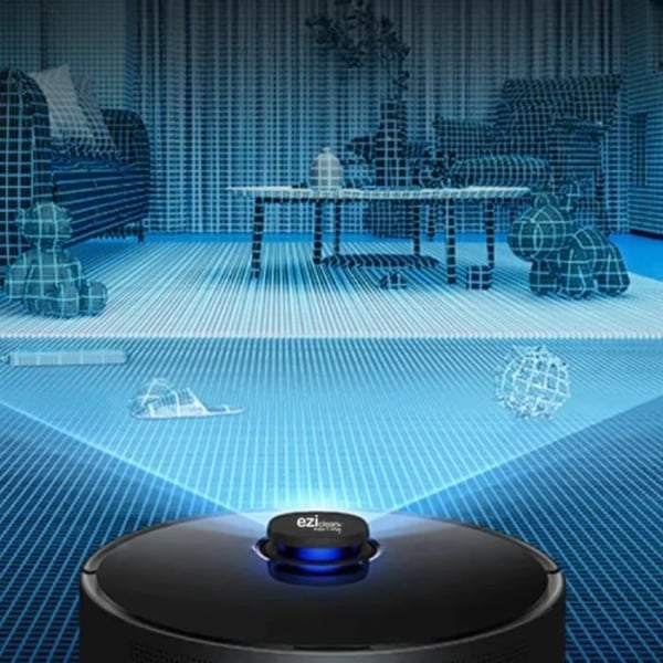 EZICLEAN I-Bot Z7 Smart Connected Robotstøvsuger med sugekop - 240 min - 3 kPa - 300 m² - 3 l