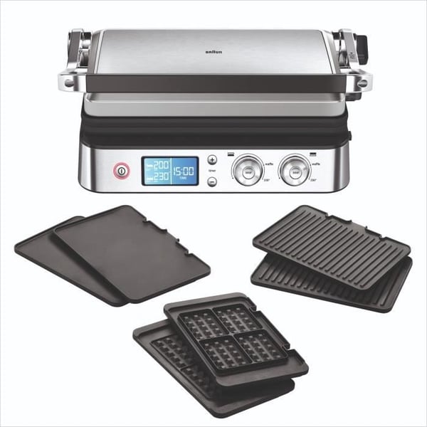 Monitoimigrilli - BRAUN - Multi Pro 9 - 2000 W - 3 lämmitysasentoa - Musta / Teräs