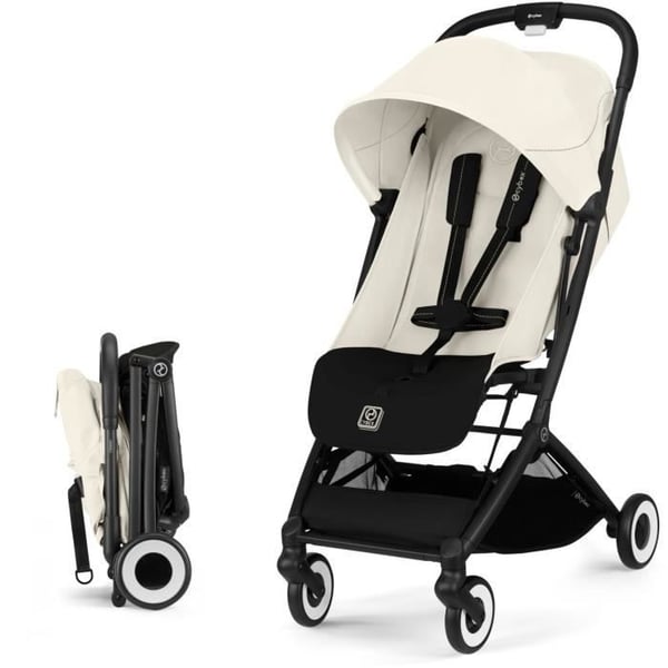 CYBEX - Erittäin kompakti ja mukava lastenrattaat - ORFEO - 4 pyörää - Canvas White