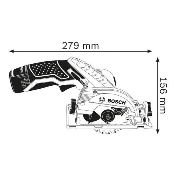 Bosch Professional GKS 12V-26 Rundsav + 2 x 3,0Ah Batterier + L-Boxx - 06016A1005