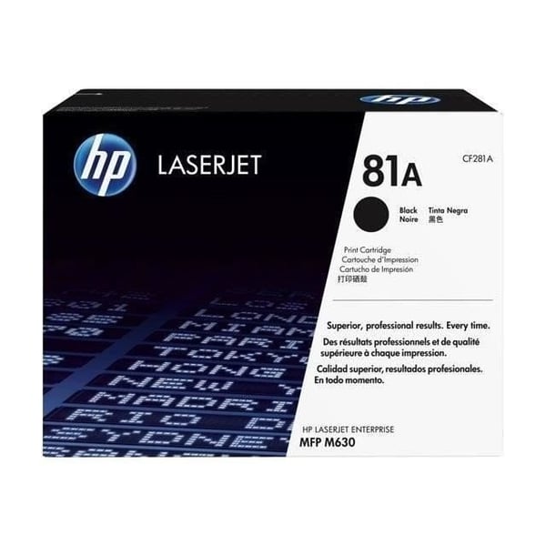 Original HP 81A (CF281A) sort tonerpatron til HP LaserJet Enterprise M604 / M605 / M606 / M630 / M632, OfficeJet Pro