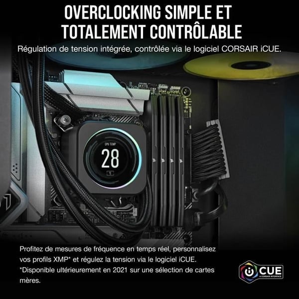 Corsair VENGEANCE DDR5 32GB (2x16GB) 4800MHz Intel Optimized Desktop Labor Speicher (Onboard Voltage Control, Custom XMP 3.0 Profiles, Compact Form Factor) Black
