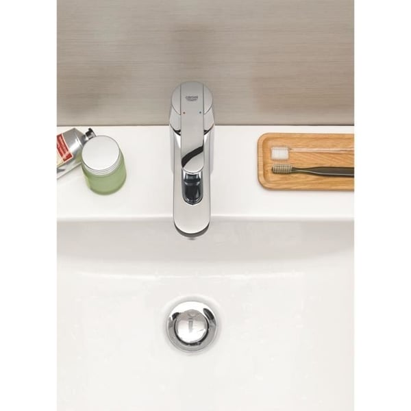 GROHE Get håndvaskarmatur, pop-up bundventil, inklusive bundventil, vandbesparende perlator, størrelse M, 23454000