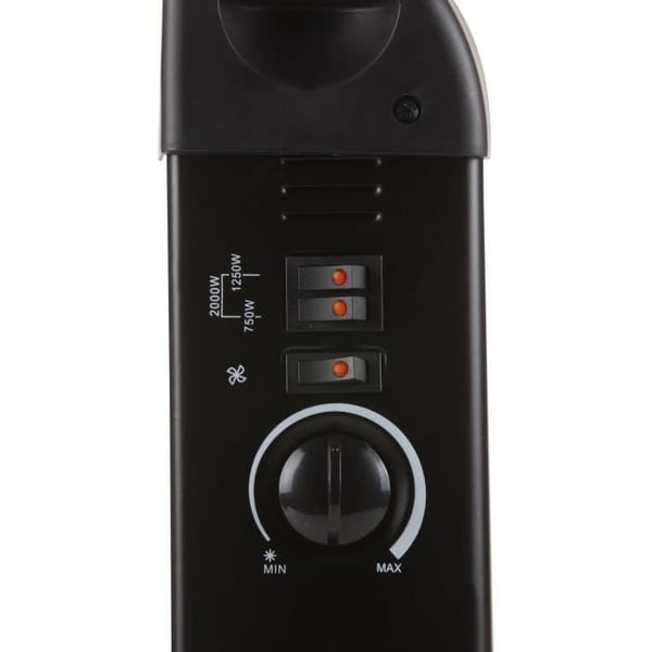 Turbo varmekonvektor - 2000 W - DOMO - DO7350CH - 52,5 x 38,8 x 19,5 cm - Sort