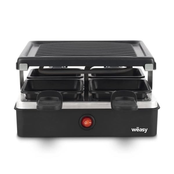 WEASY Raclette-maskine - LUGA40 - Op til 4 personer - Non-stick belægning - 600W