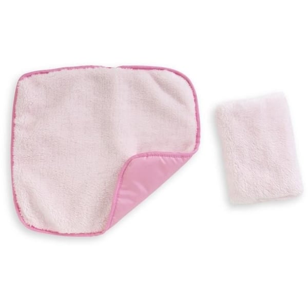 Babydukketilbehør - COROLLE - Pink plys Moses-kurvesæt - til babydukker på 36 og 42 cm - fra 3 år