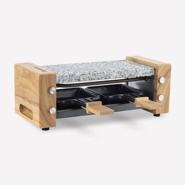 HKoeNIG Raclette-maskine - WOD2 - Op til 2 personer - Stegesten - Trædesign - 350W