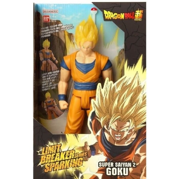 Kæmpefigur Limit Breaker 30 cm Super Saiyan 2 Goku - Gnistrende Goku Lyd og Lys - BANDAI - Dragon Ball Super