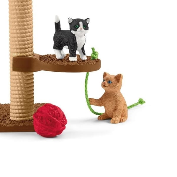 Schleich 42501 Farm World yndig kattelegesæt, dyrefigurer med katte, til børn fra 3 år
