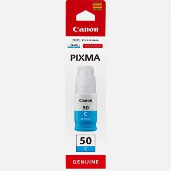 Mustepullo - CANON - GI-50C - Syaani - PIXMA MegaTank -yhteensopiva - (3403C001)