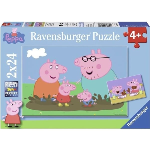 Ravensburger Peppa Pig Familjelivspussel 2x24 bitar för barn från 4 år