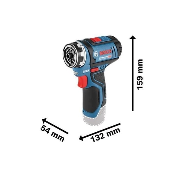 Bosch Professional GSR 12V-15 FC bore-/skruemaskine + 2 x 2,0 Ah batterier + GAL 1230 oplader - 06019F6006