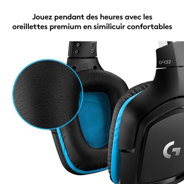 Pelikuulokkeet - Langallinen - Logitech G - G432 - USB - Xbox One, PS4, Switch, PC, MAC - Musta
