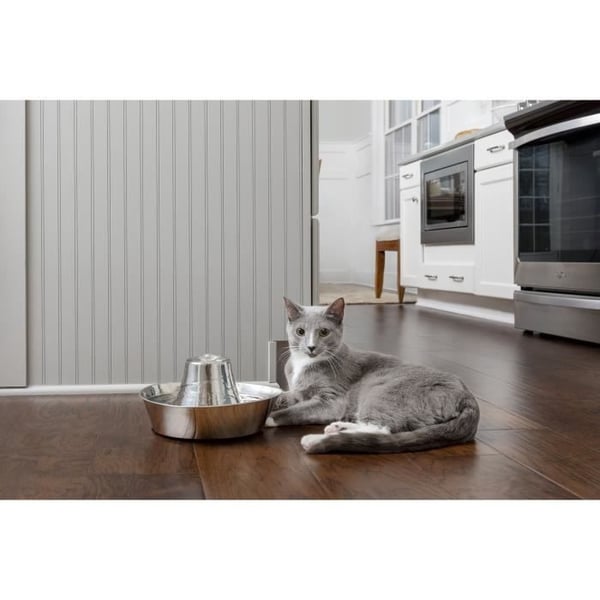 Kæledyrsfontæne - PETSAFE - SEASIDE - Rustfrit stål - 1,8 L - Stille - Filtreret vand