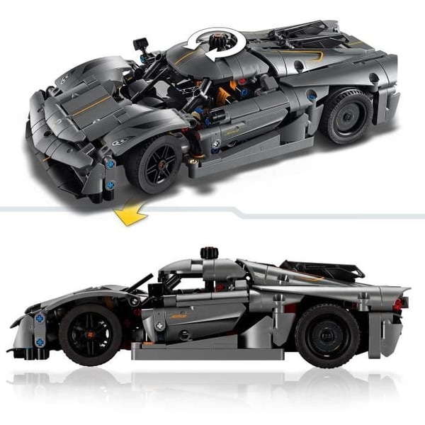 LEGO Technic 42173 Hyperauto Koenigsegg Jesko Absolut harmaa - Rakennussarja
