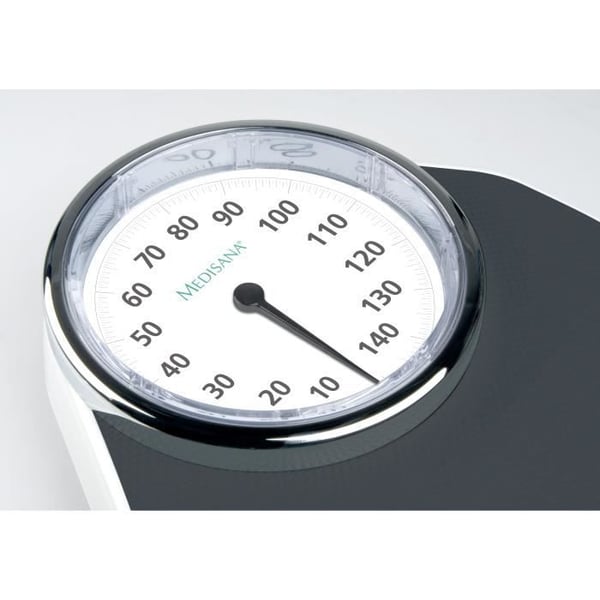 MEDISANA PSD 4046 Mekanisk Badevægt - Chic Retro Design - 500g Graduering - 150kg Kapacitet