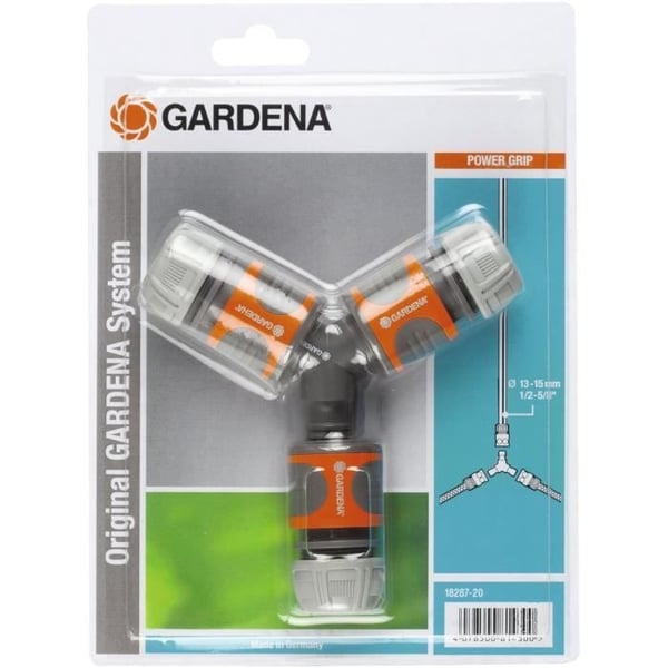GARDENA Forgreningssæt – Tredobbelt Tilslutning – Original GARDENA Systemkompatibilitet – Robust – 2 års Garanti