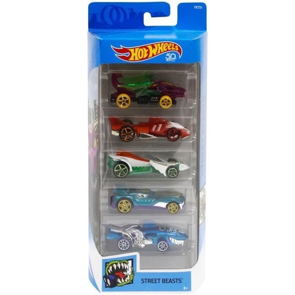 Hot Wheels 5-pak bilsæt - Tilfældig model - 400+ modeller - 15 temaer 1806