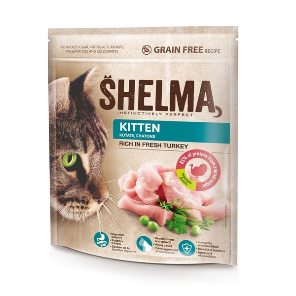 SHELMA Kitten Rig på kalkun - tørfoder til katte - 750 g SHELMA Kitten Rig på kalkun - tørfoder til katte - 750 g