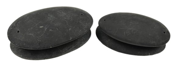 Massageverktyg Sten - Ovala med Hål - 4 Pack