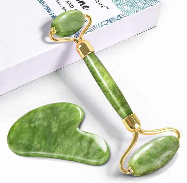 Gua Sha Massage Kit Stor Avancerad - Grön