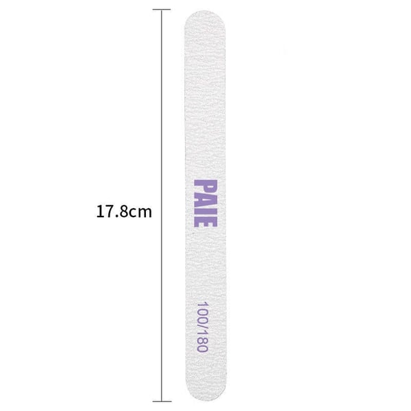 2-Pack - Dubbelsidig Nagelfil - 100/180 Vit