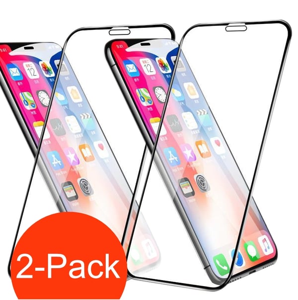 2-Pack - iPhone 11 / XR Hög Kvalitets Heltäckande Härdat Glas Skärmskydd