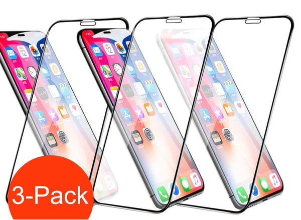 3-Pack - iPhone 12 Mini Hög Kvalitets Heltäckande Härdat Glas Skärmskydd