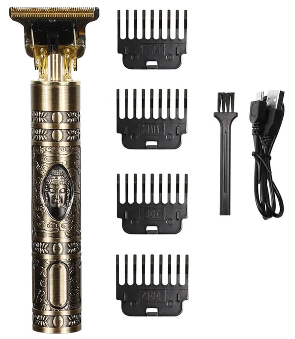 Hair & Beard Trimmer Deluxe Kit + Ilmainen kampaamo esiliina - Buddha