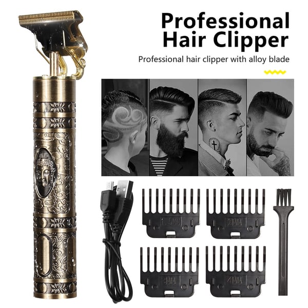 Hair & Beard Trimmer Deluxe Kit + Ilmainen parranajosetti - Buddha