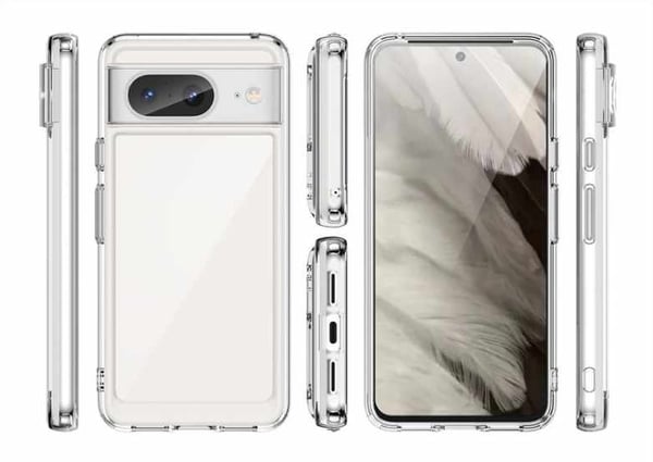 Google Pixel 7 suojakuori ja neliön muotoinen sormipidike - suojaa ja mukavuutta - hopea