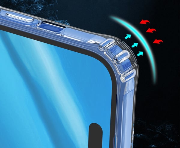 iPhone 14 Plus Transparent Skal med Sid-Korthållare - Hållbart och Lätt