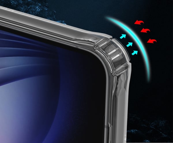 Samsung Galaxy S23 Plus Transparent Skal med Sid-Korthållare - Hållbart och Lätt