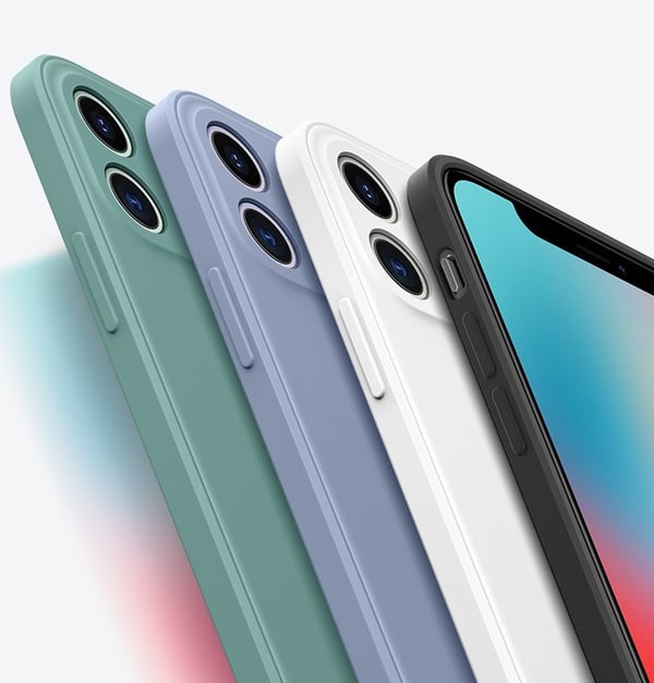 iPhone 12 -kuori - mikrokuituinen silikoni