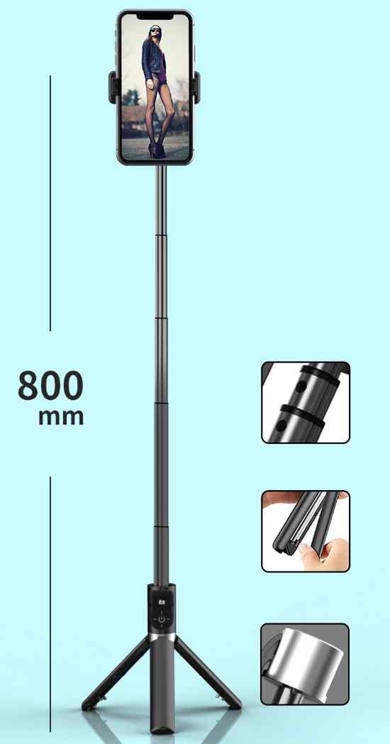 Selfiestick langattomalla kameratoiminnolla - STAND P70