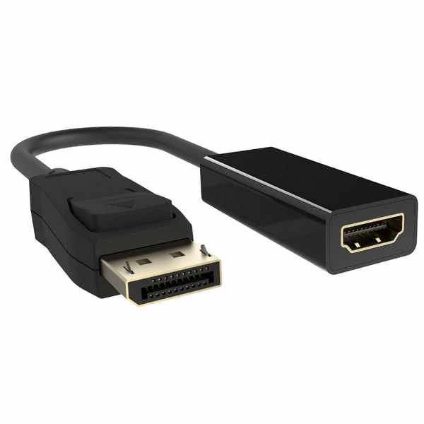 DisplayPort (uros) - HDMI (naaras) kaapeli - Musta