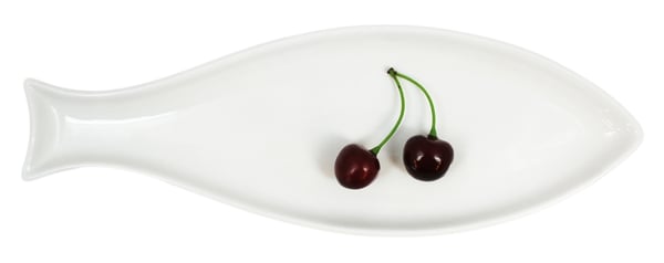 Posliinilautanen - kala - 6 kpl