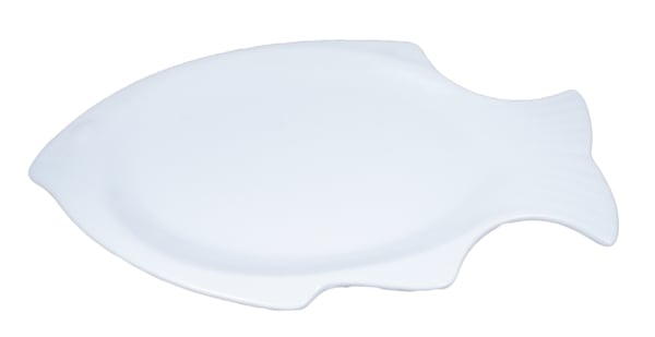 Fisk Porslins Tallrik / Fat Stor - 6 pack