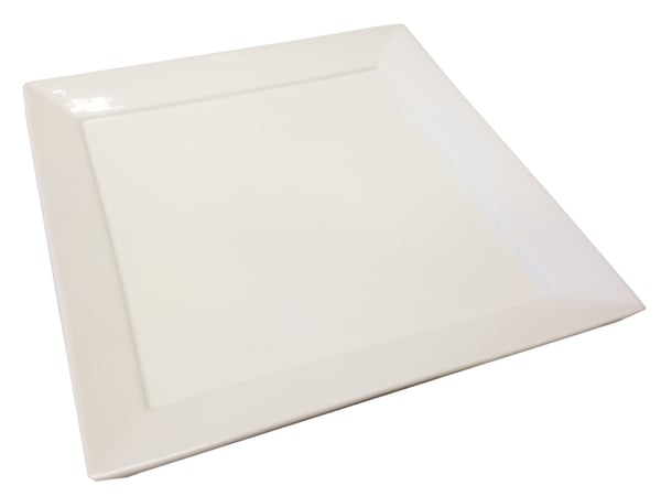 Mellan-stor Porslins Assiett - Fyrkantig - 8 pack