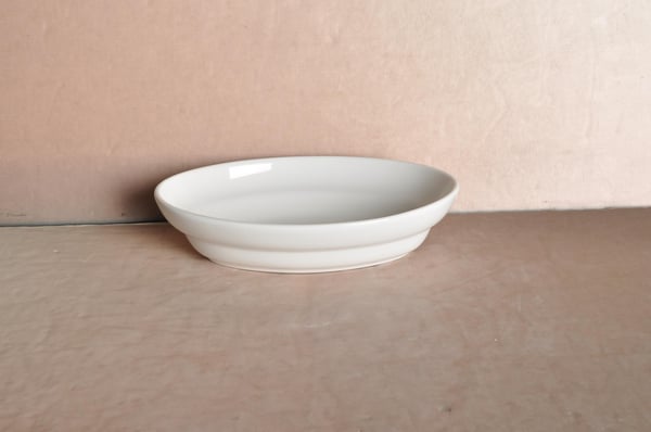 Liten Porslins Skål - Oval Rundad Kant - 6 Pack