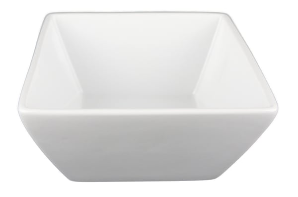 Porslins Skål Kvadrat  Dip - Skarp Kant - 16 pack