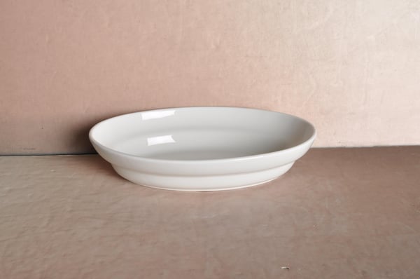 Mellan Porslins Skål - Oval Rundad Kant - 4 pack