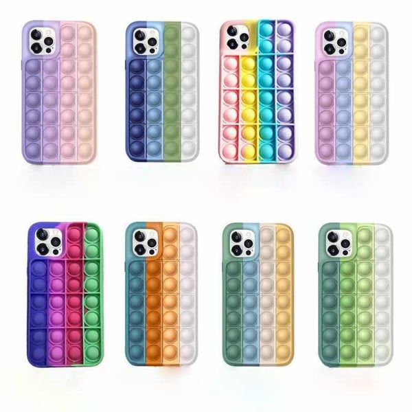 iPhone 12 / iPhone 12 Pro -kuori - Pop it Fidget Monivärinen