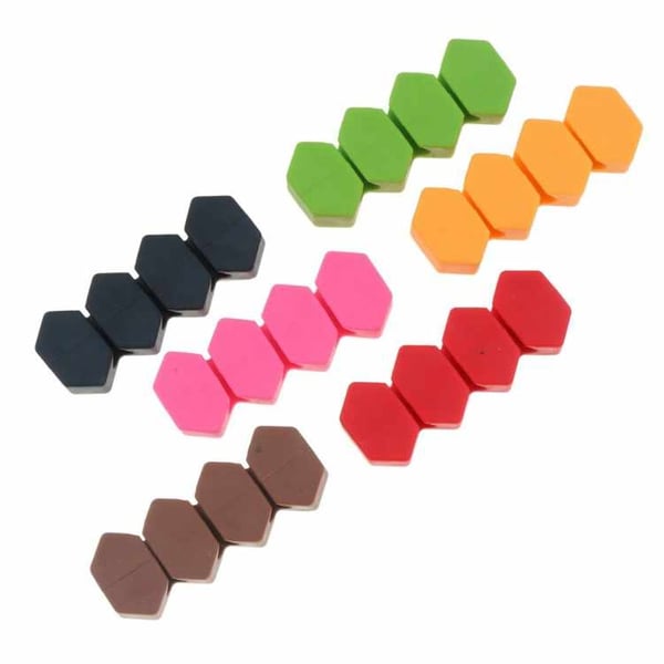 2-Pack - Kabelhållare Hexagon Tre Kablar 2-Pack - Kabelhållare Hexagon Tre Kablar