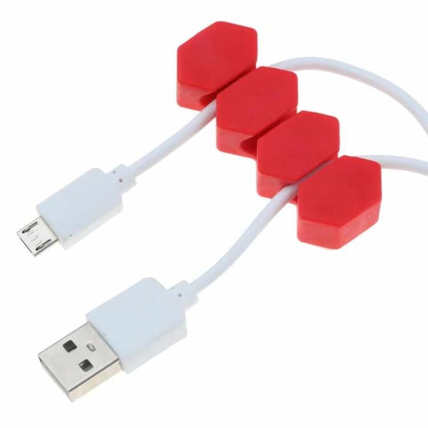 2-Pack - Kabelhållare Hexagon Tre Kablar