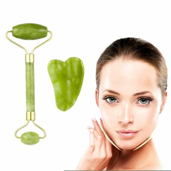 Gua Sha-massagesæt stor effektiv - grøn