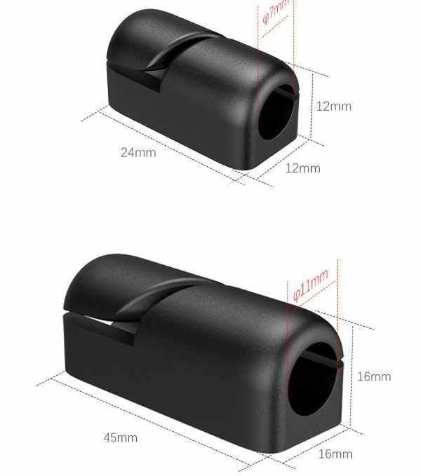 4-pack - Kaapelipidikkeen liima - Yksi kaapeli