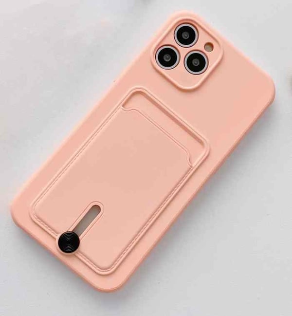 iPhone 12 Mikrofiber Skal med Korthållare!