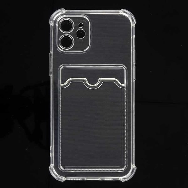 iPhone 11 Shell - läpinäkyvä korttikotelo